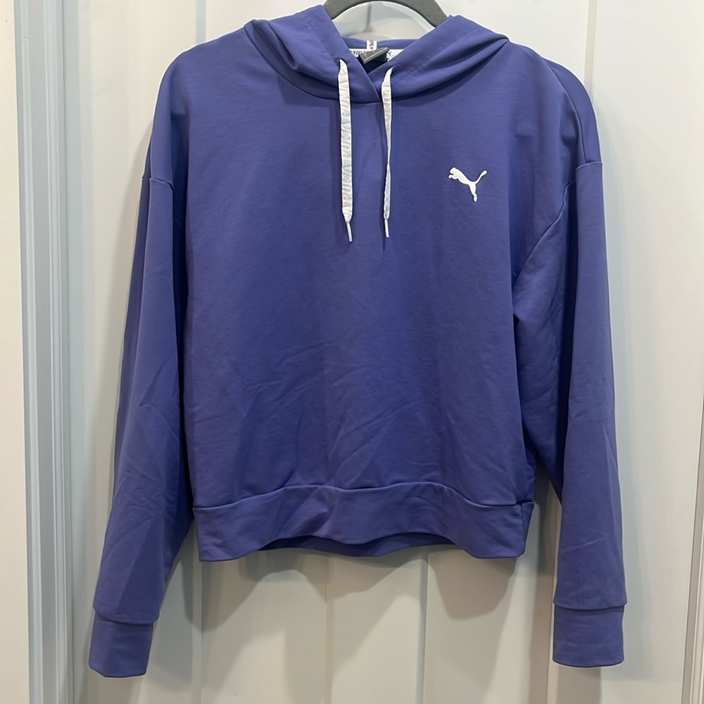 Puma‎ lilac cropped hooded sweatshirt